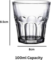 Liying Cortado Cups Set of 6 Clear Glass Cups 100ml
